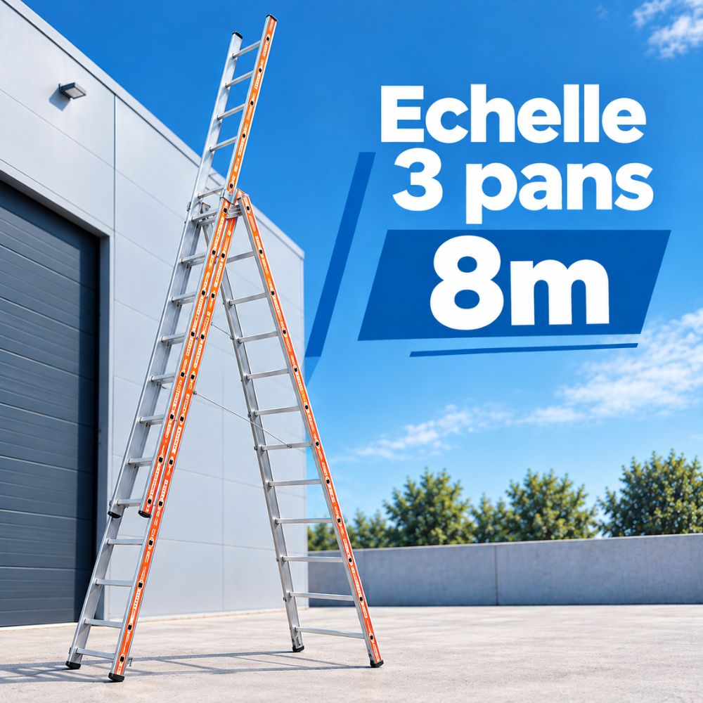Echelle 3 pans 8 mètres