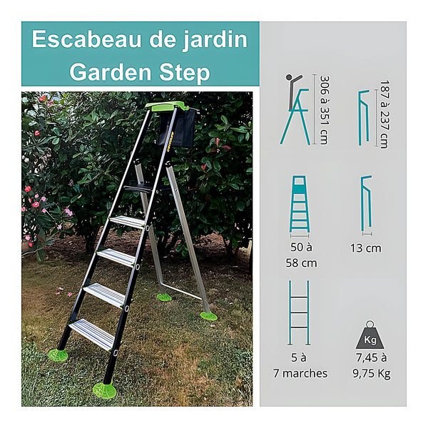 Escabeau de jardin pour paysagiste et jardinier
