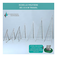 Échelle fruitière aluminium réglable 4