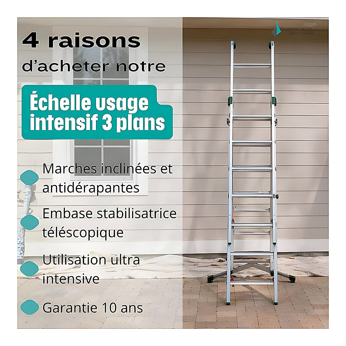 Échelle 3 niveaux 3 plans 3