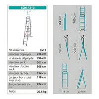Échelle escalier 3 plans 10