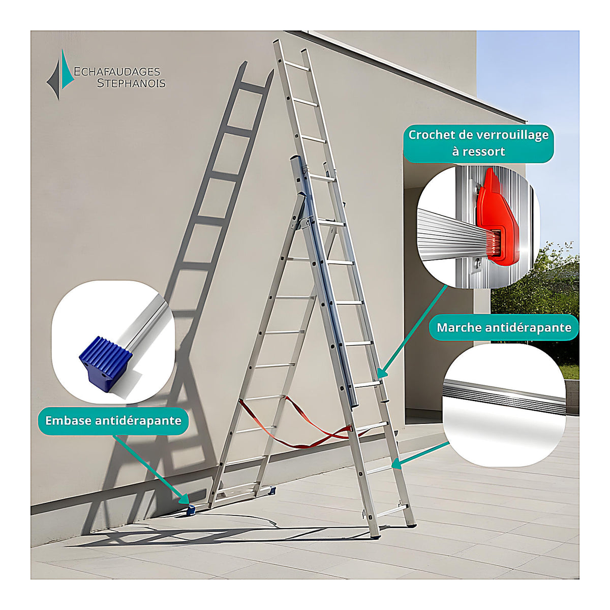 Échelle escalier 3 plans 2