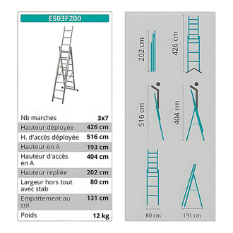 Échelle escalier 3 plans 6