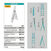 Échelle escalier 3 plans 8