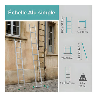 Échelle aluminium simple 2