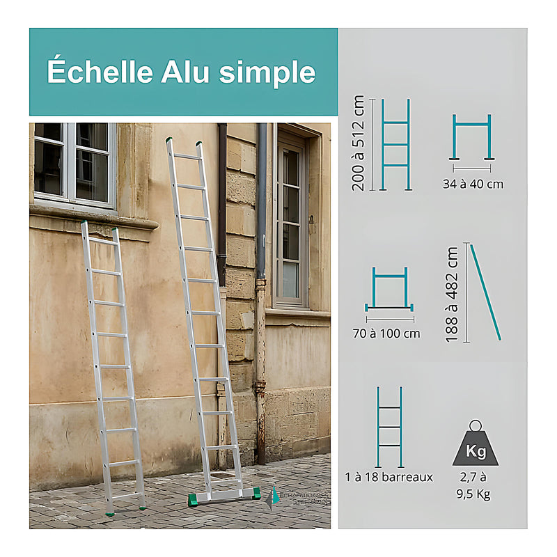 Échelle aluminium simple 2