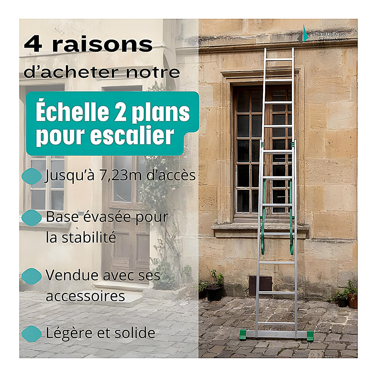 Échelle double pour cage d'escalier 3