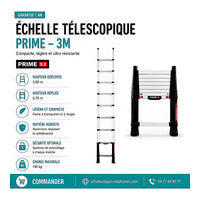 Échelle télescopique 3m pliable 2