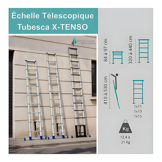 Échelle télescopique 8m avec options 3,8m et 4,4m 1