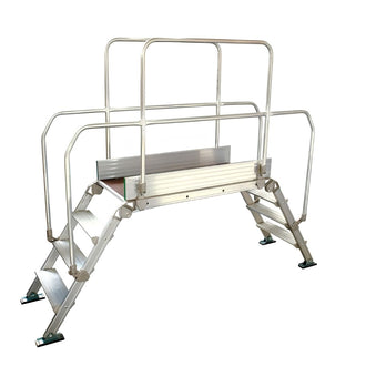 Plateforme saut de loup pliable 90 x 53 cm avec garde-corps